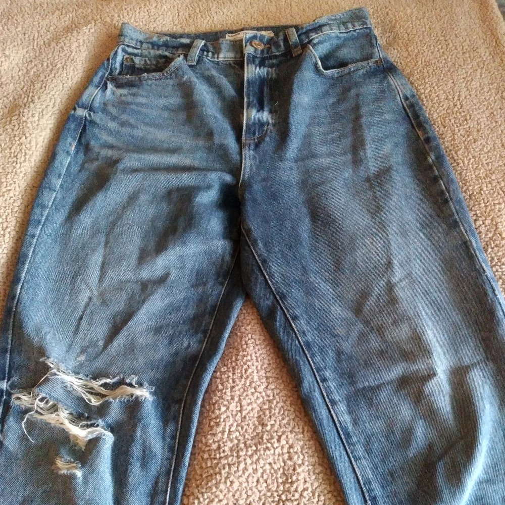 Garage Denim Straight Leg Vintage Ripped Jeans (Size 5)